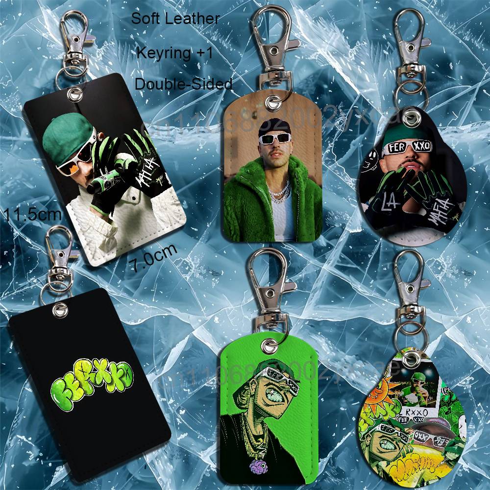Lanyard Badge Holder - FERXXO VOL X Sagrado Feid พวงกุญแจหนังพร้อมสายคล้อง