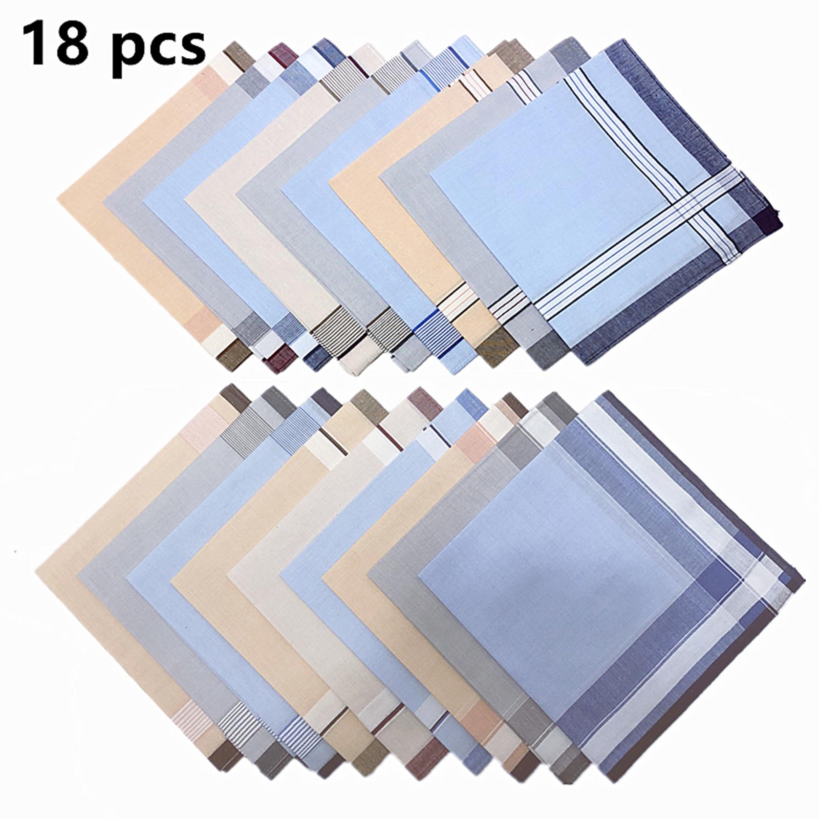 Handkerchief Cotton Men - ผ้าเช็ดหน้าผู้ชายผ้าฝ้าย 16 นิ้ว ผ้าเช็ดเหงื่อ ผ้าเช็ดหน้าพกพาคุณภาพพรีเมียม สำหรับงานปาร์ตี้