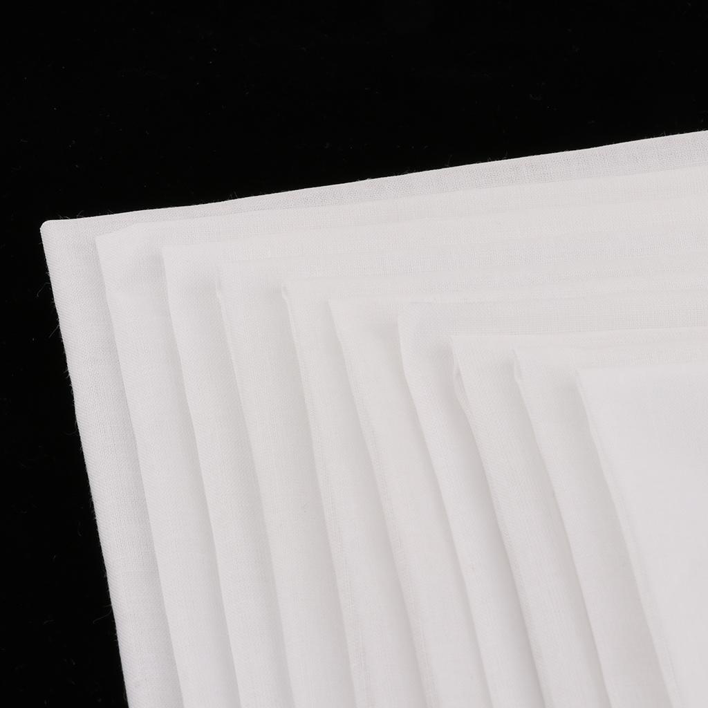 ผ้าเช็ดหน้าผ้าฝ้ายสีขาวล้วน ชุ - Handkerchief Cotton Men บทวิจารณ์และราคา