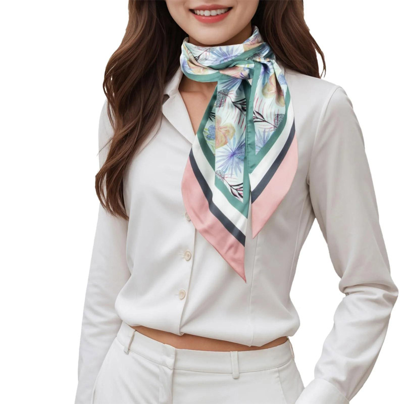 แฟชั่นลายริบบิ้นผมผ้าพันคอผู้ห - Ascot Neck Scarf บทวิจารณ์และราคา