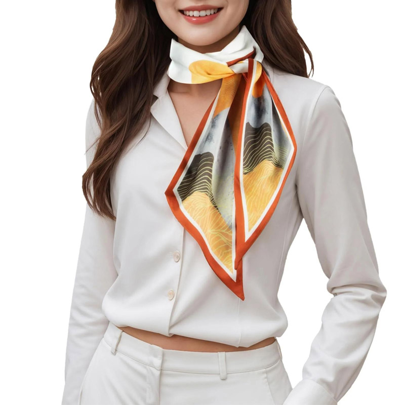 แฟชั่นลายริบบิ้นผมผ้าพันคอผู้ห - Ascot Neck Scarf บทวิจารณ์และราคา