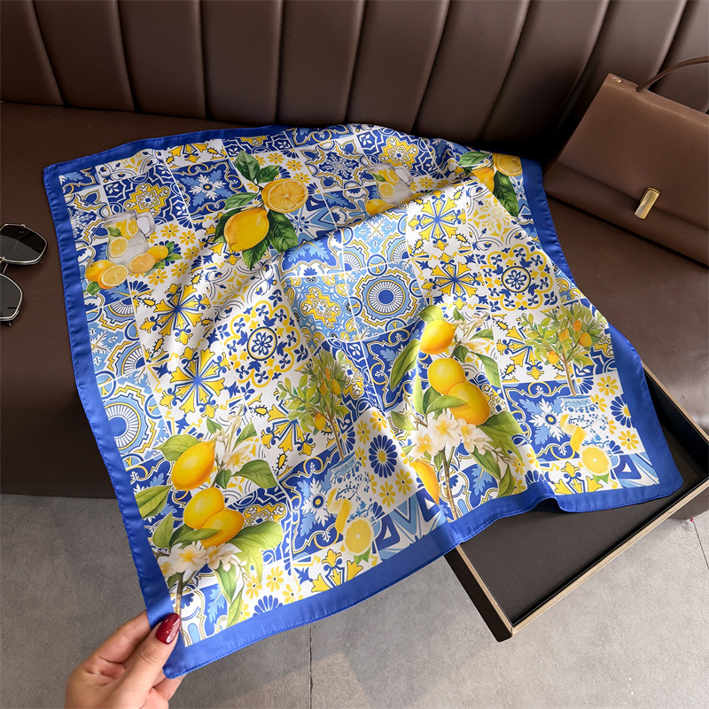 ผ้าพันคอไหมพิมพ์ลายผลไม้ใหม่ปี - Ascot Neck Scarf บทวิจารณ์และราคา