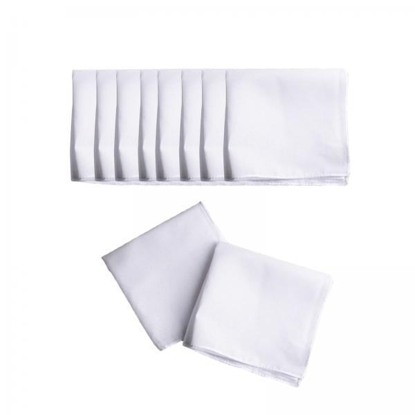 ผ้าเช็ดหน้าสีขาวทำจากผ้าฝ้ายแท - Handkerchief Cotton Men บทวิจารณ์และราคา