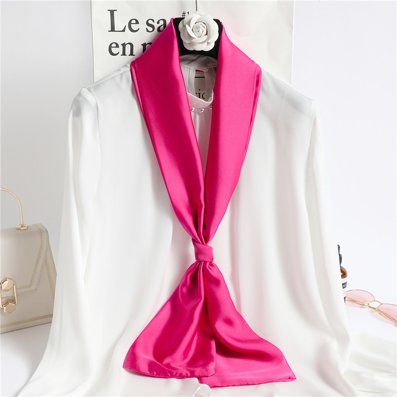 ผ้าพันคอไหมสีแดงล้วน ผ้าพันคอไ - Ascot Neck Scarf บทวิจารณ์และราคา