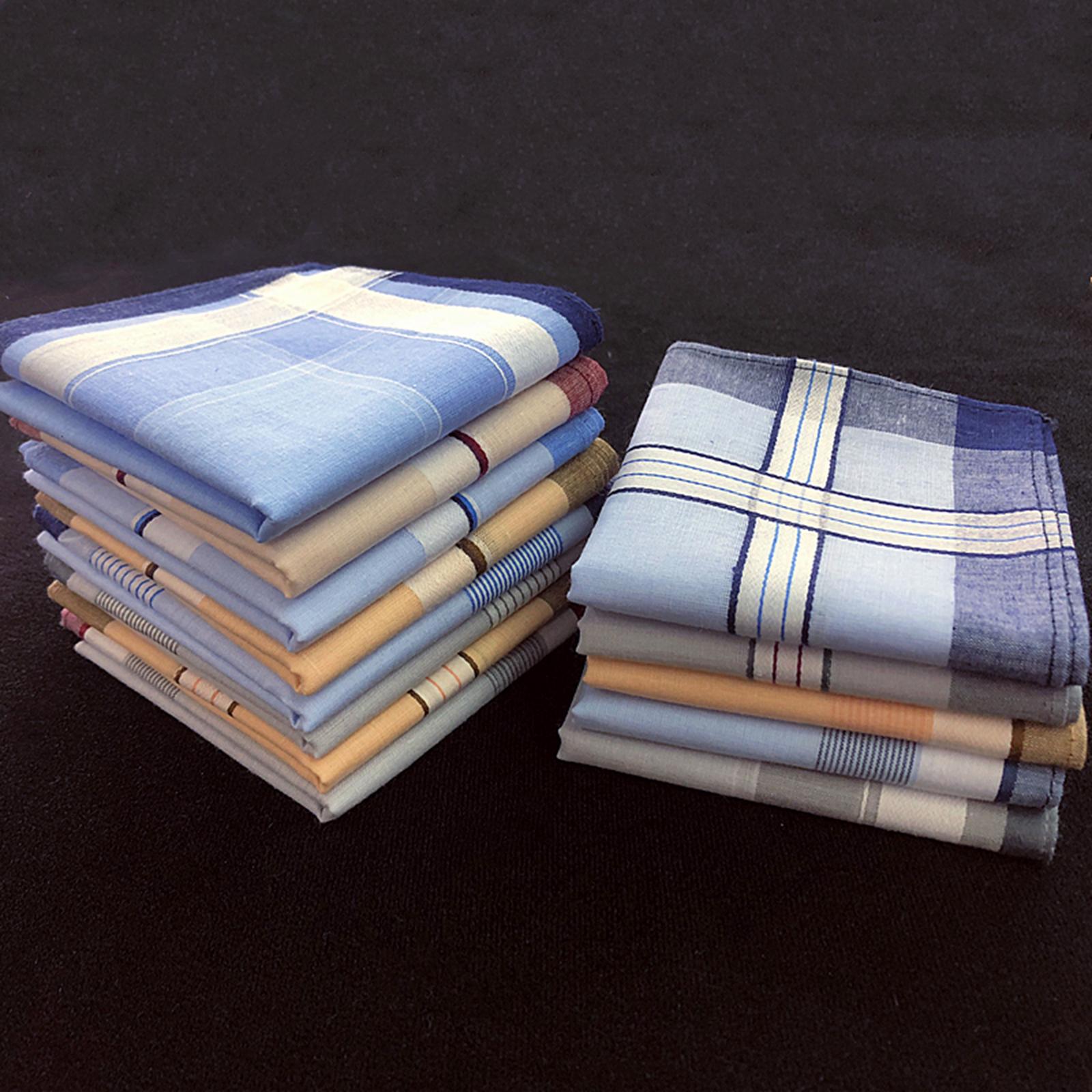 ผ้าเช็ดหน้าผู้ชายผ้าฝ้าย 16 นิ - Handkerchief Cotton Men บทวิจารณ์และราคา