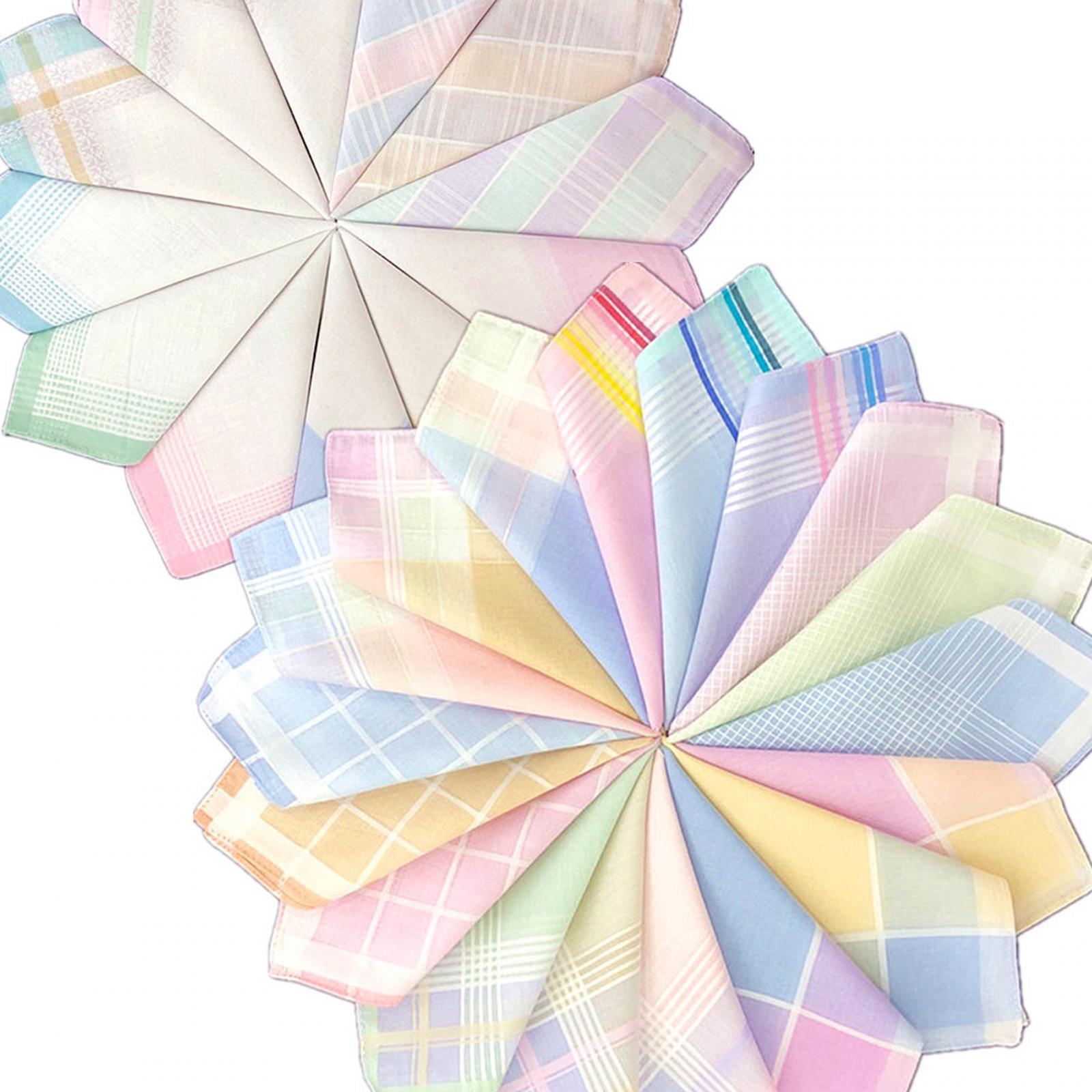 ผ้าเช็ดหน้าผู้ชายลายสก็อตผ้าฝ้ - Handkerchief Cotton Men บทวิจารณ์และราคา