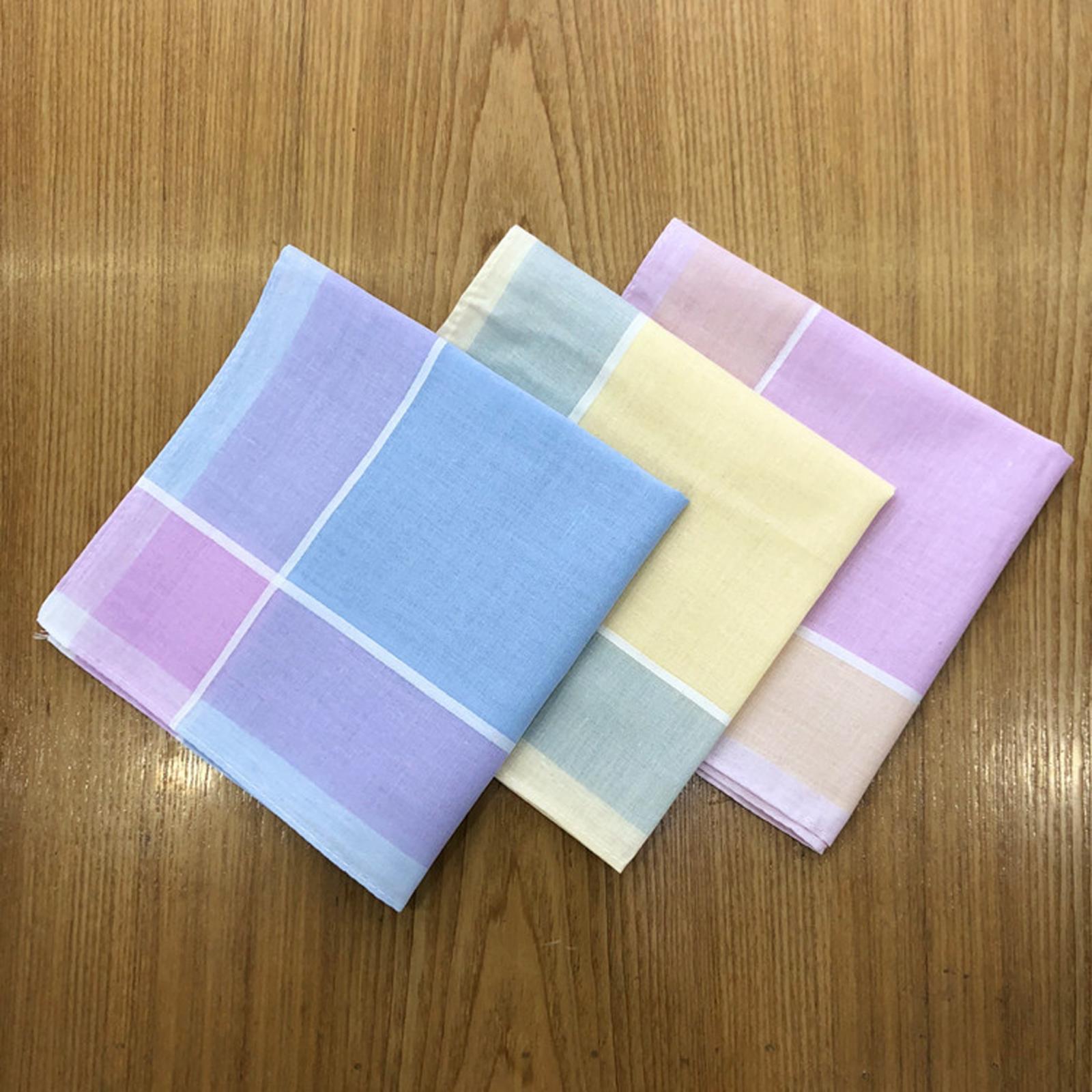 ผ้าเช็ดหน้าผู้ชายลายสก็อตผ้าฝ้ - Handkerchief Cotton Men บทวิจารณ์และราคา