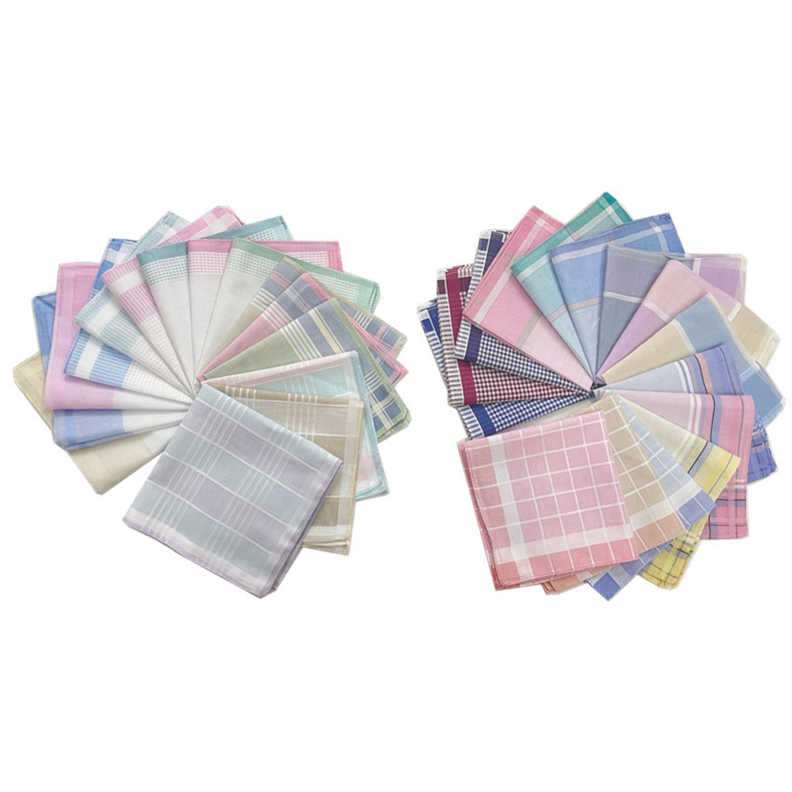 ผ้าเช็ดหน้าผู้ชายลายสก็อตผ้าฝ้ - Handkerchief Cotton Men บทวิจารณ์และราคา